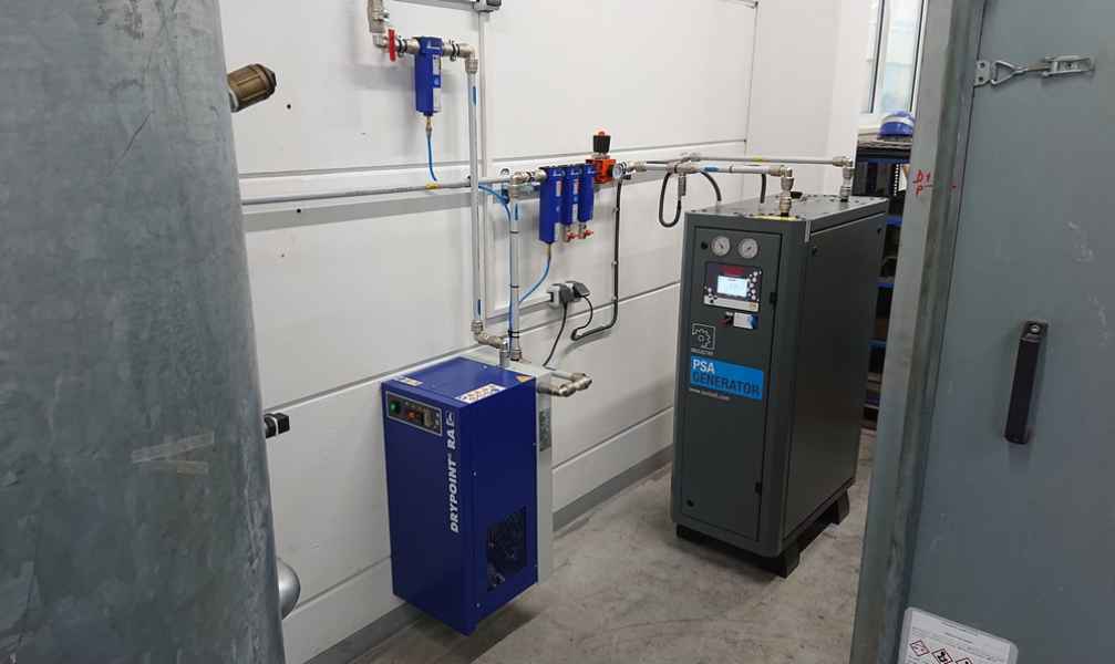 Ukázka instalace průmyslový generátor dusíku PSA 